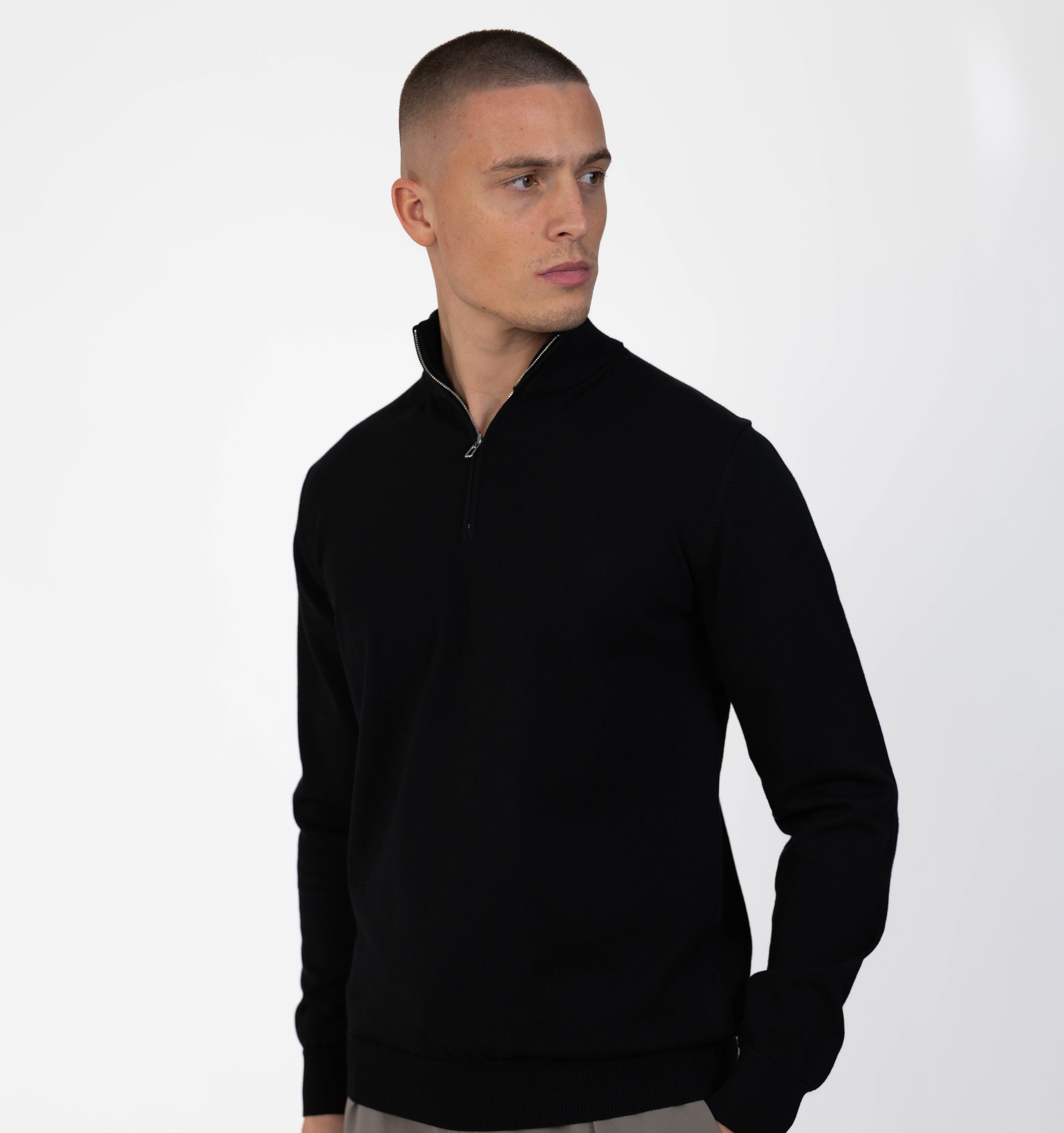 MERANO HALF ZIP - BLACK