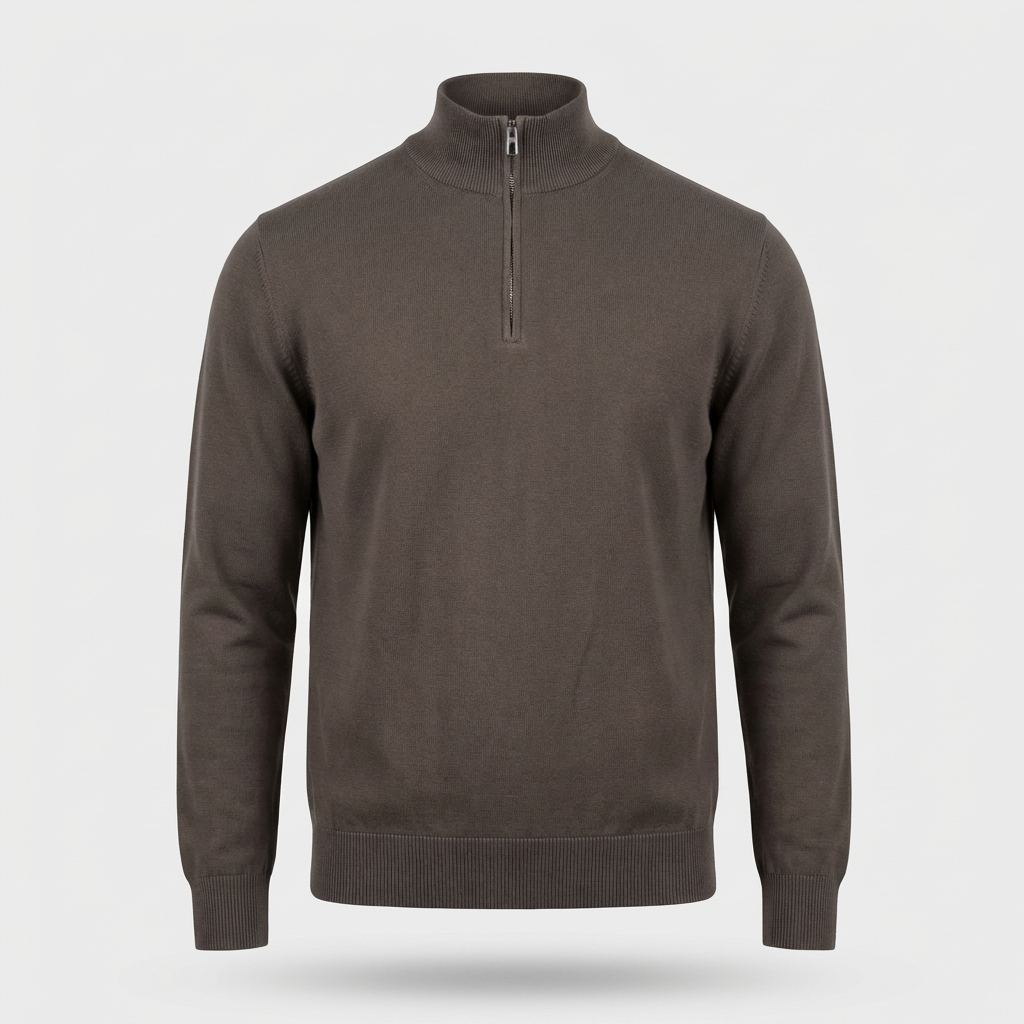MERANO HALF ZIP - TAUPE