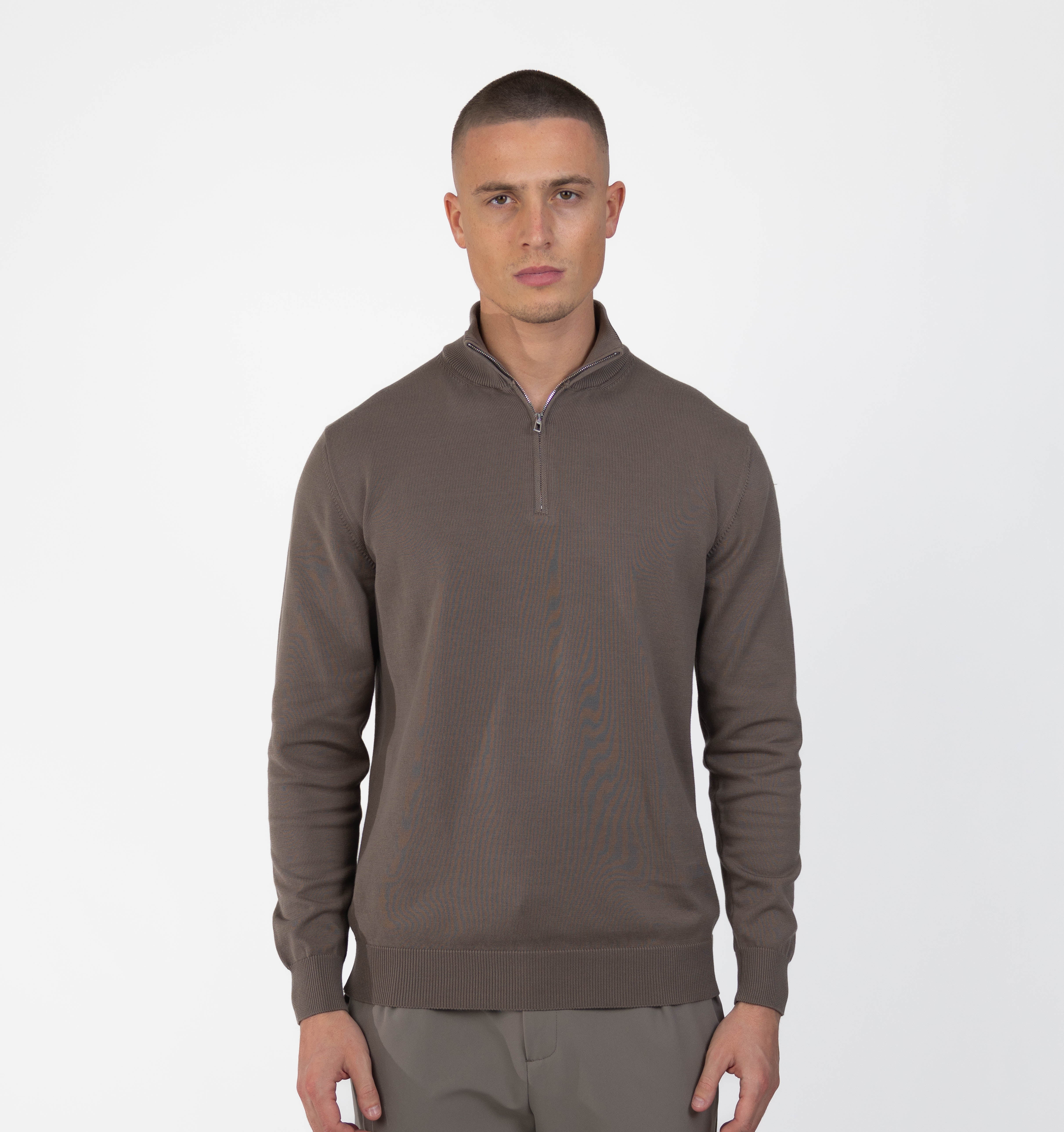 MERANO HALF ZIP - TAUPE