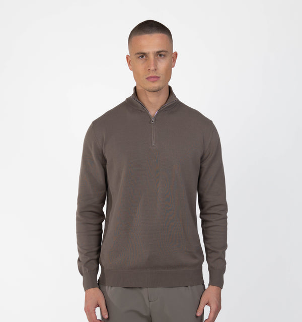 MERANO HALF ZIP - TAUPE