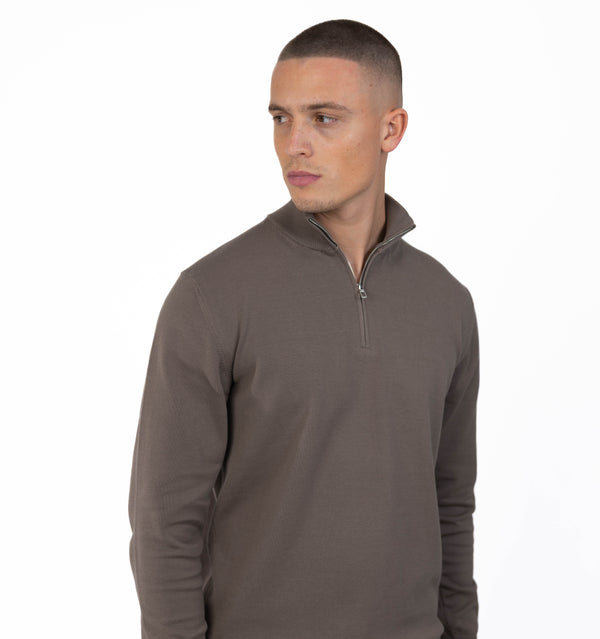 MERANO HALF ZIP - TAUPE