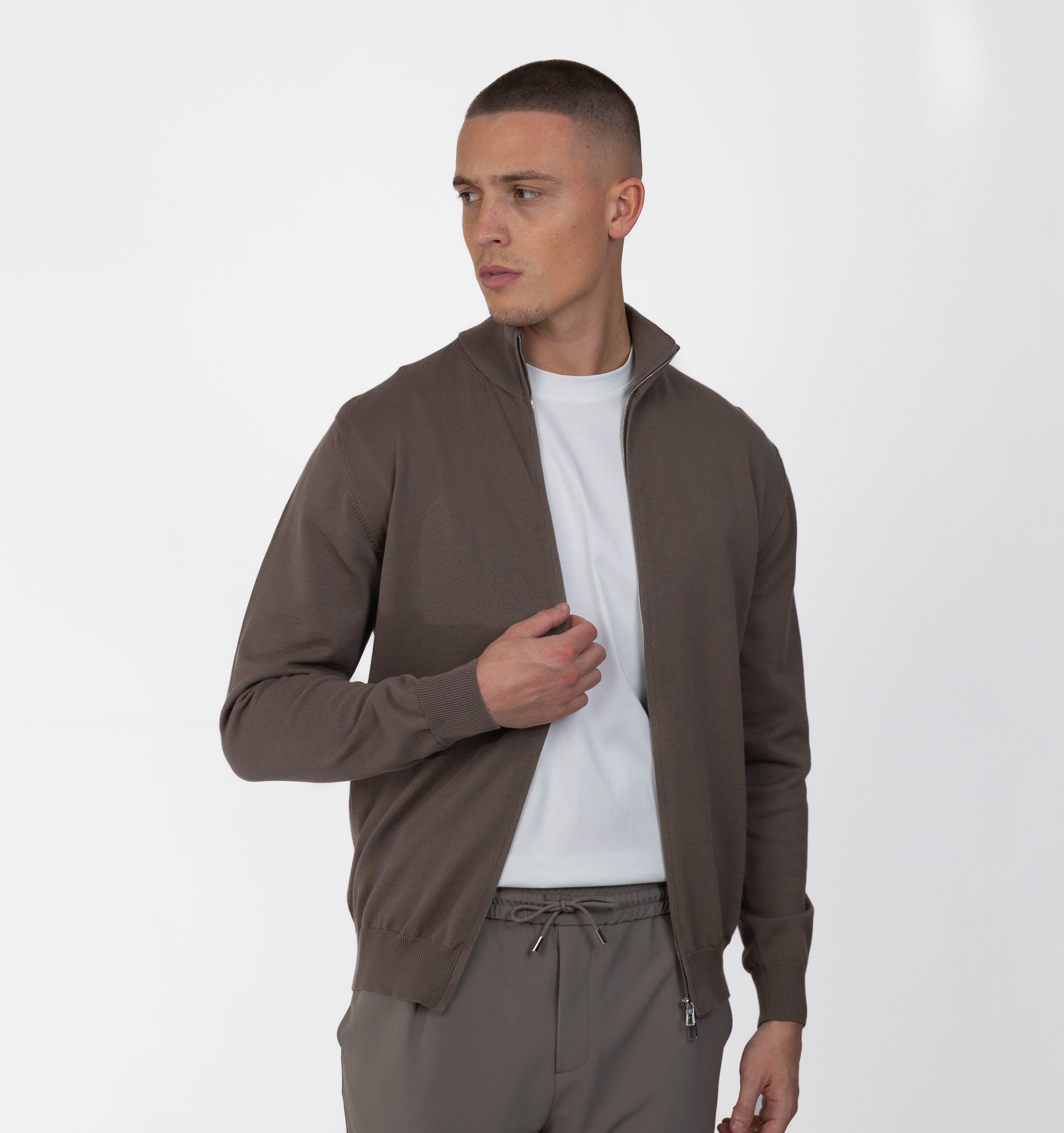 MERANO FULL ZIP - TAUPE