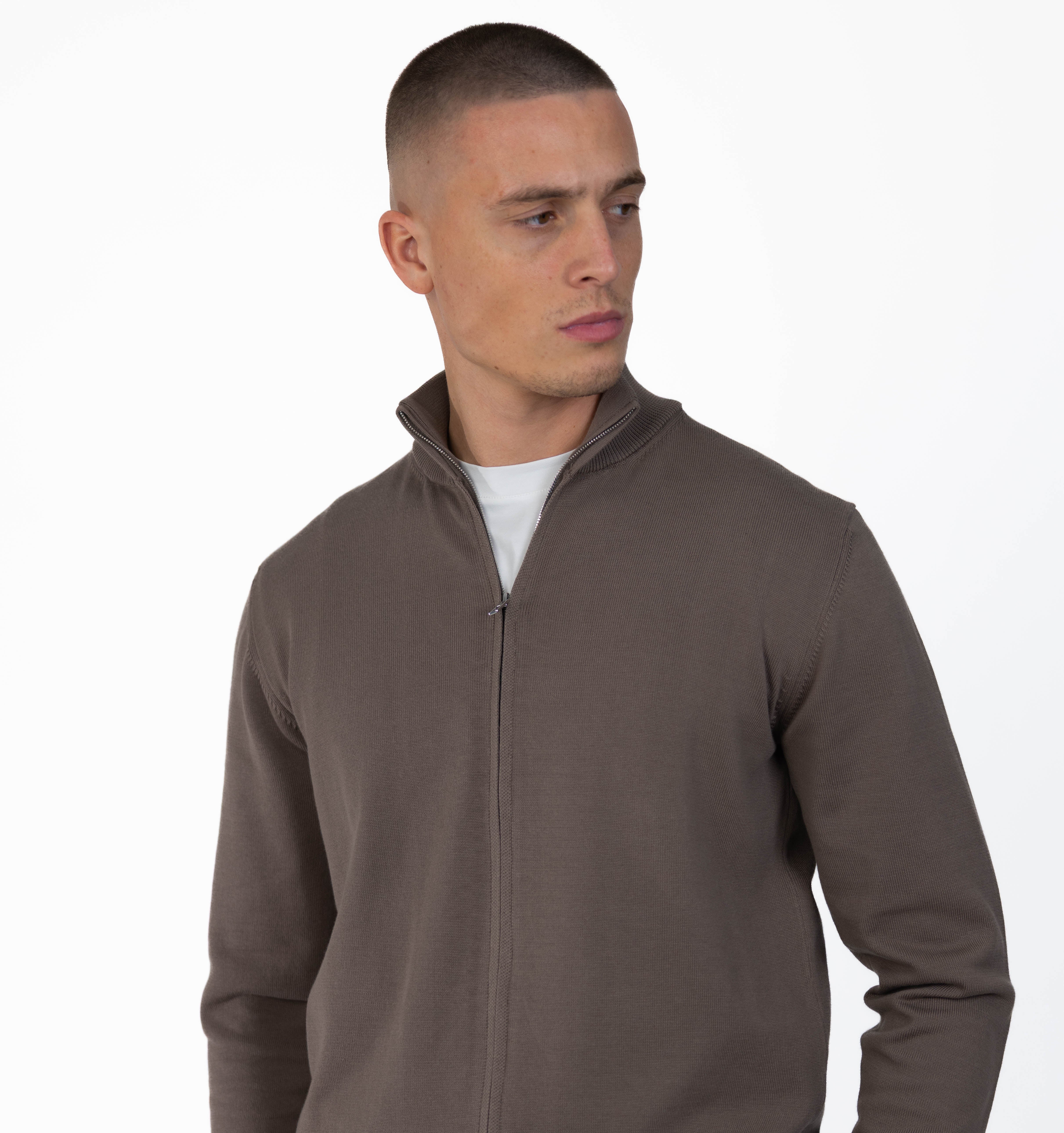 MERANO FULL ZIP - TAUPE