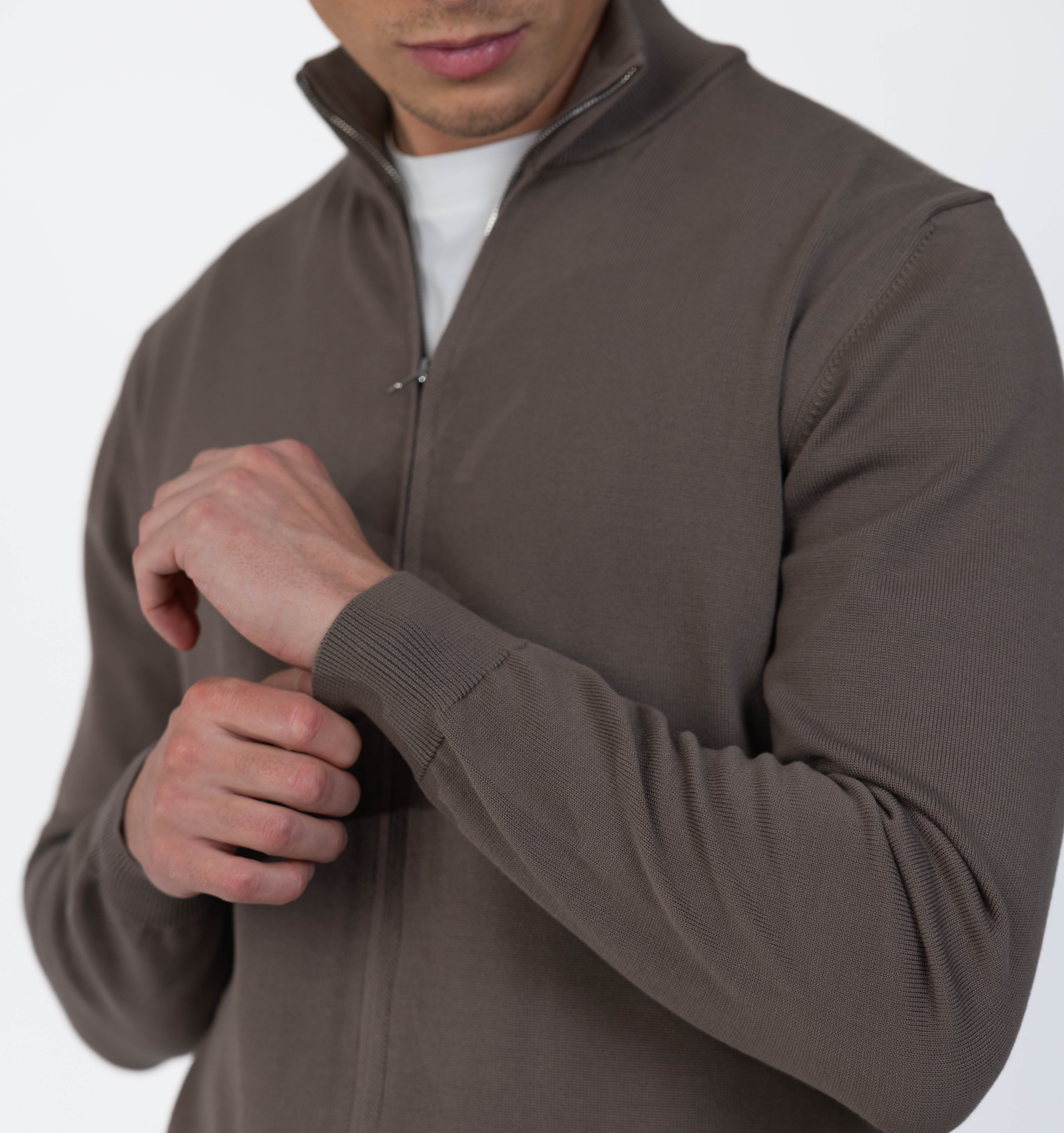 MERANO FULL ZIP - TAUPE