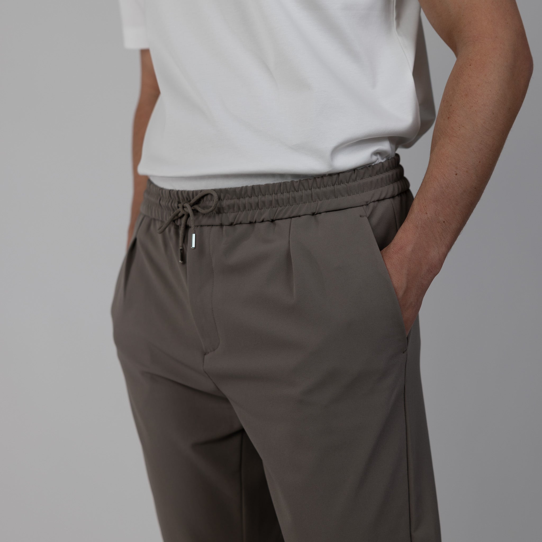 BRUNELLO TROUSER  - STONE