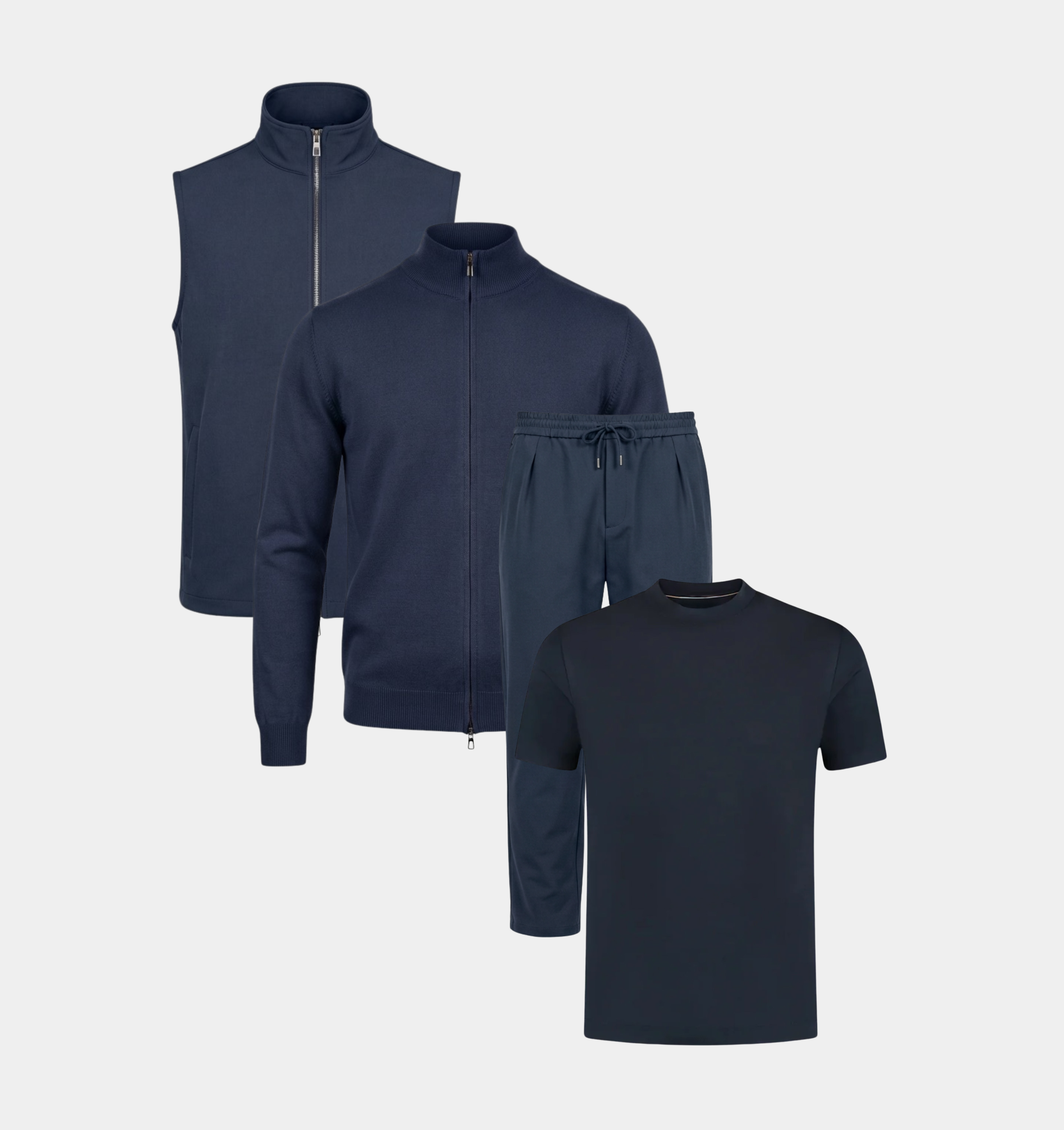 COMPLETE SET - FULL ZIP/WIDE-FIT - NAVY
