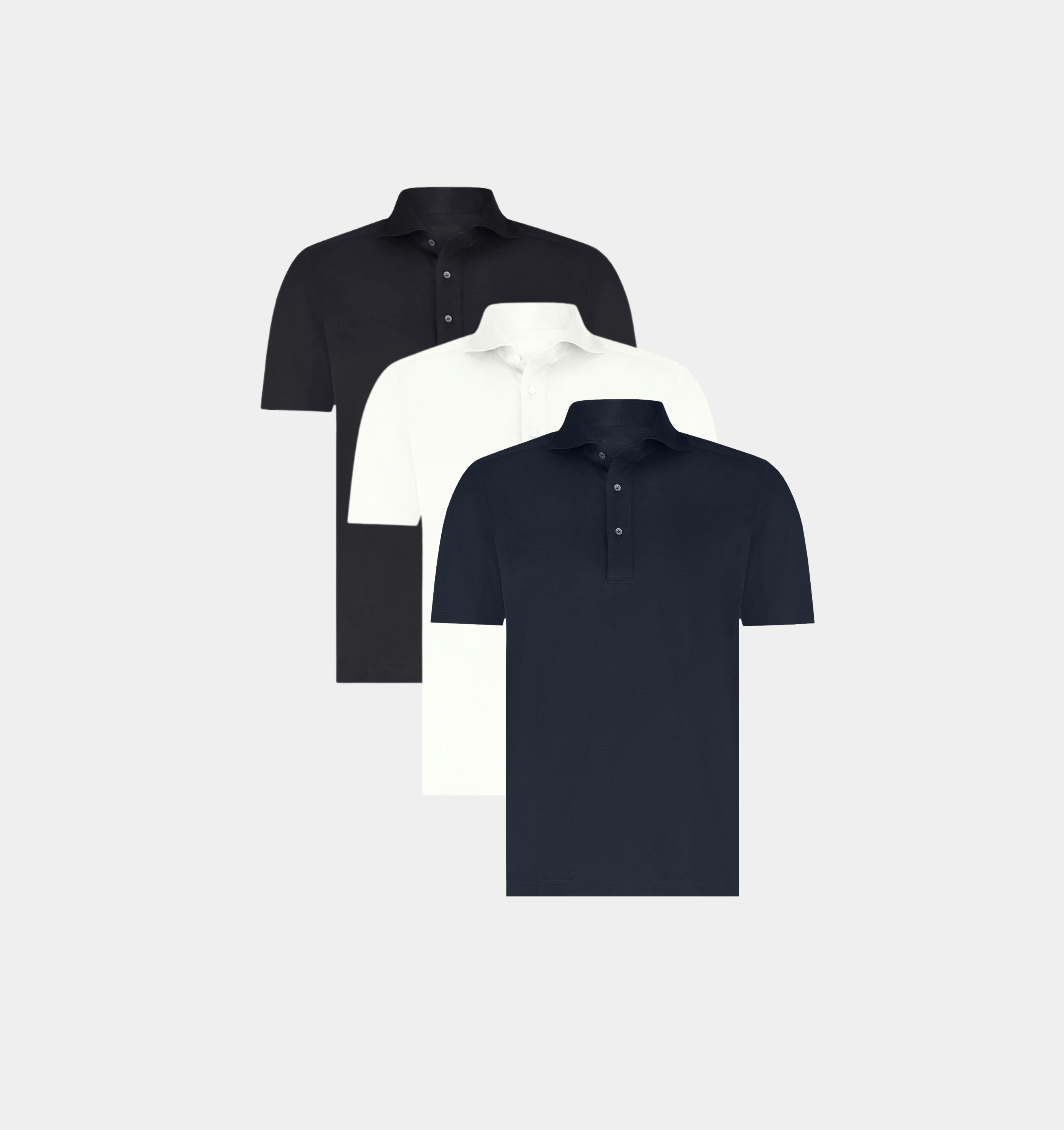 LUSO POLO 3 PACK - BLACK, WHITE & NAVY