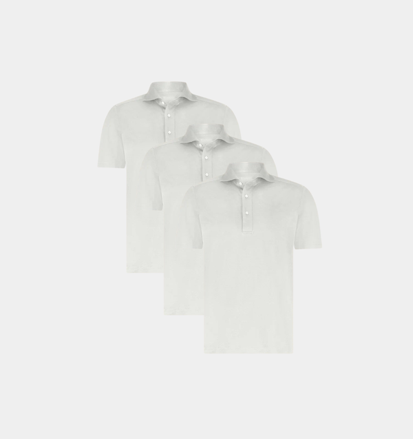 LUSO POLO 3 PACK - WHITE